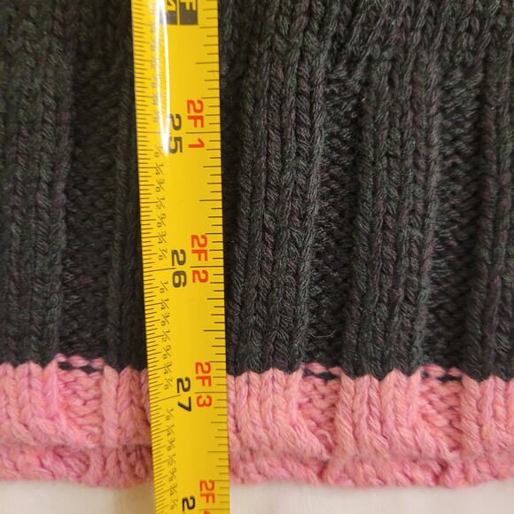 Quacker Factory Pig Quarter-Zip Sweater Black/Pink Cotton Women's M NWT - Picture 16 of 16